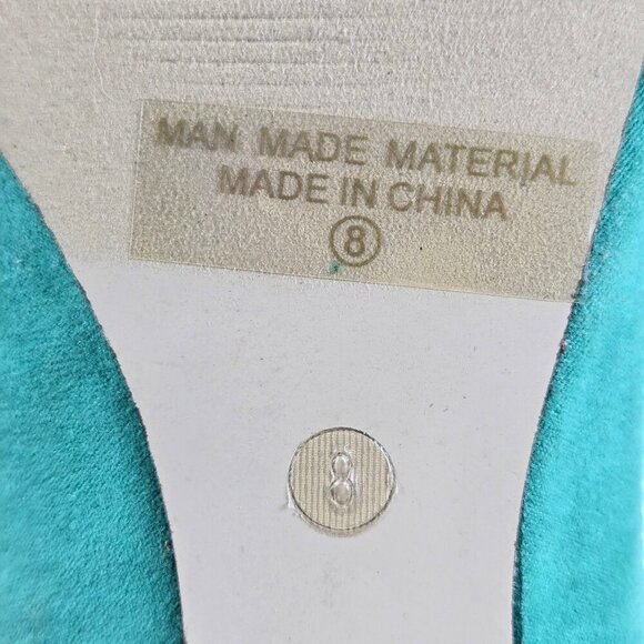 Nature Breeze Size 8 Green T-Strap Ballet Flats Crystal Embellishments NWOT - Picture 8 of 13